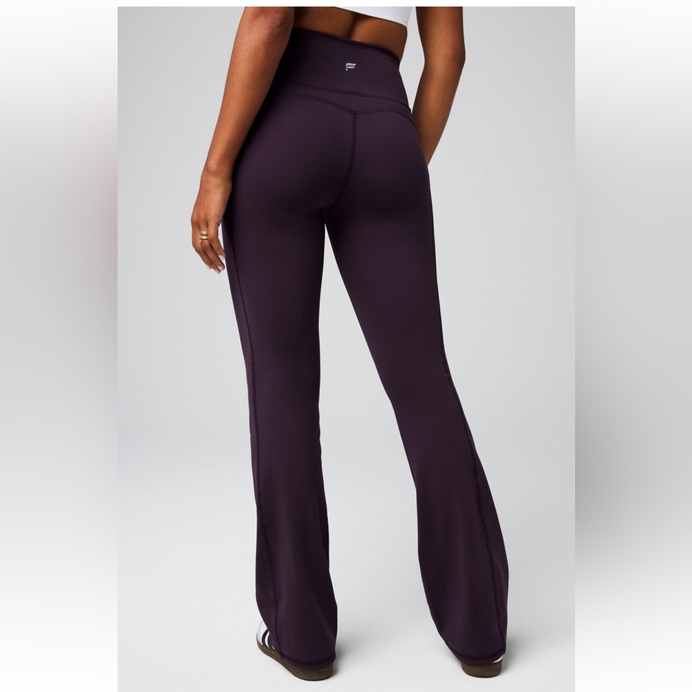 NWOT Fabletics Oasis Pureluxe High-Waisted Kick Flare - Deep Plum - Picture 2 of 6